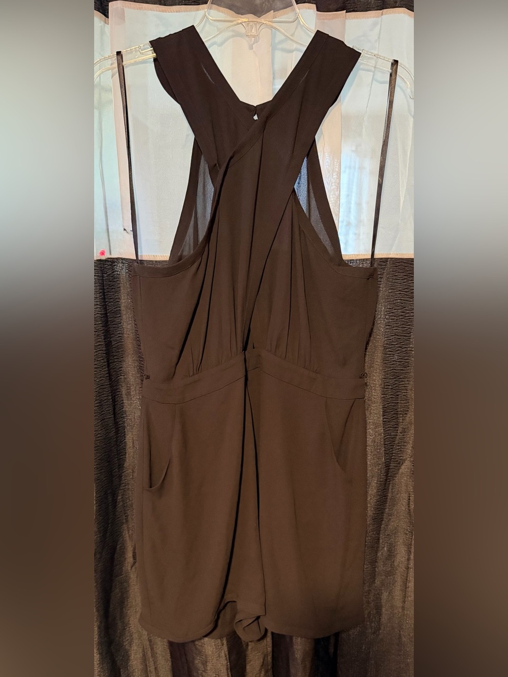 Like New BCBGMaxAzria Black Sleeveless Romper
